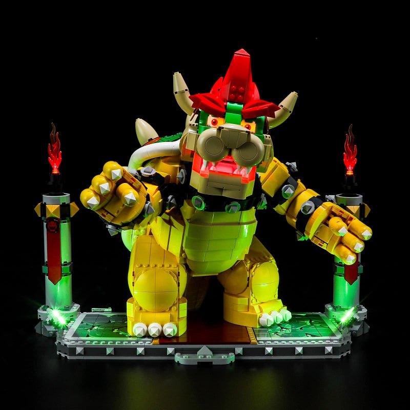 بريكسماكس مجموعة الإضاءة LED Briksmax لـ LEGO-71411 The Mighty Bowser- متوافقة مع طراز Lego Super Mario Building- لا تشمل مجموعة LEGO - Image 3