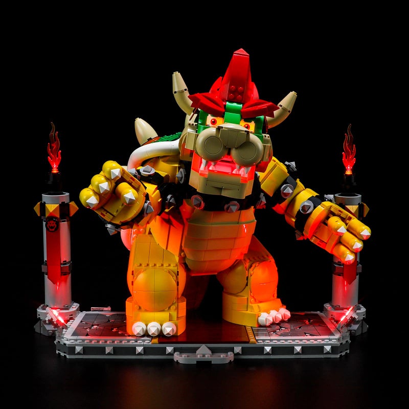 بريكسماكس مجموعة الإضاءة LED Briksmax لـ LEGO-71411 The Mighty Bowser- متوافقة مع طراز Lego Super Mario Building- لا تشمل مجموعة LEGO - Image 2