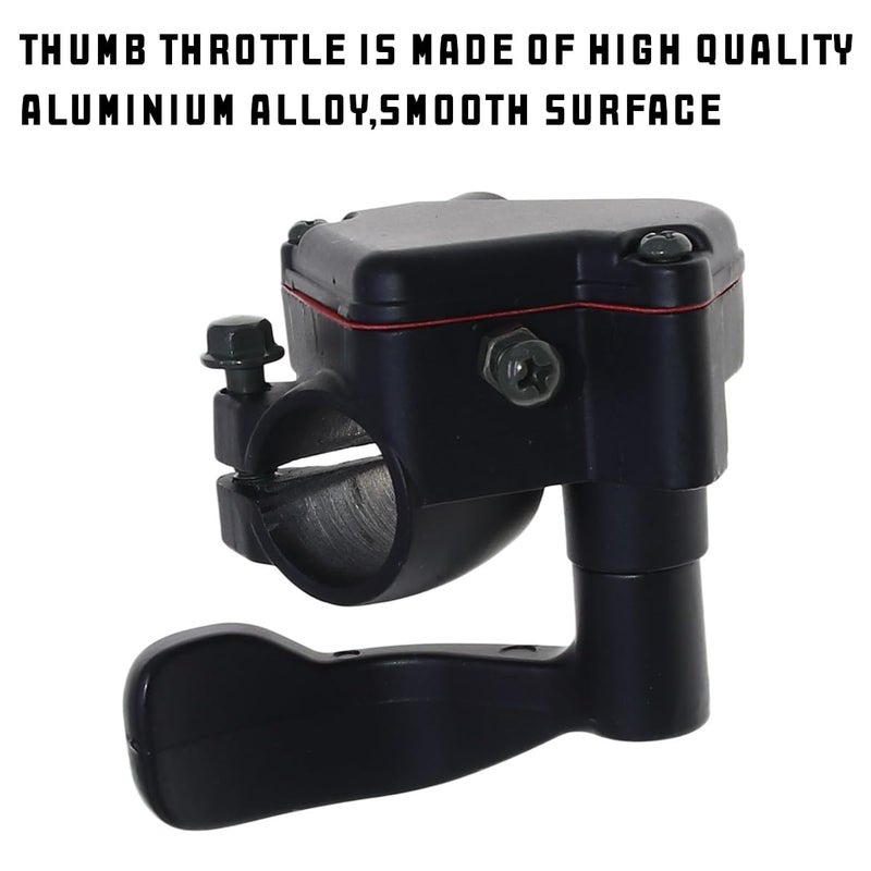 zipelo Thumb Throttle Cable, 7/8'' 22mm Accelerator Control Handle Assembly, Aluminum Motorcycle Accessories Replacement for 50cc 70cc 90cc 110cc 125cc 250cc ATV Quad Go Kart Pit Bike - Image 3