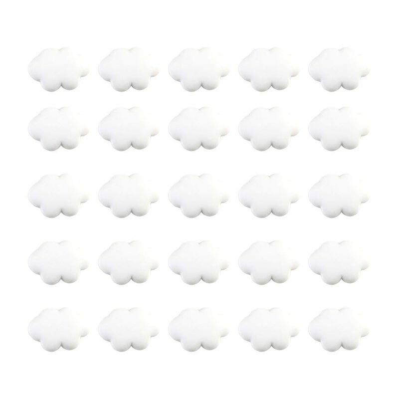 EXCEART 100Pcs Resin Charms Flatback Beads Embellishment Phone Pencil Case DIY Scrapbooking Craft Jewery Making Supplies White