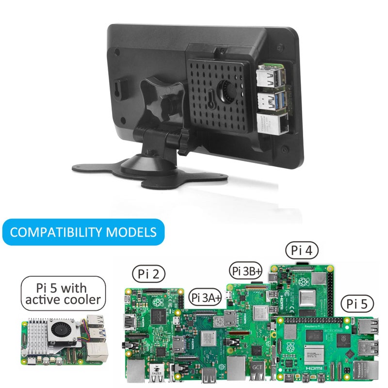 OSOYOO PiStudio Case for Raspberry Pi 7inch Touch Screen V1 and OSOYOO 7inch IPS DSI Screen V4.0 - Image 4