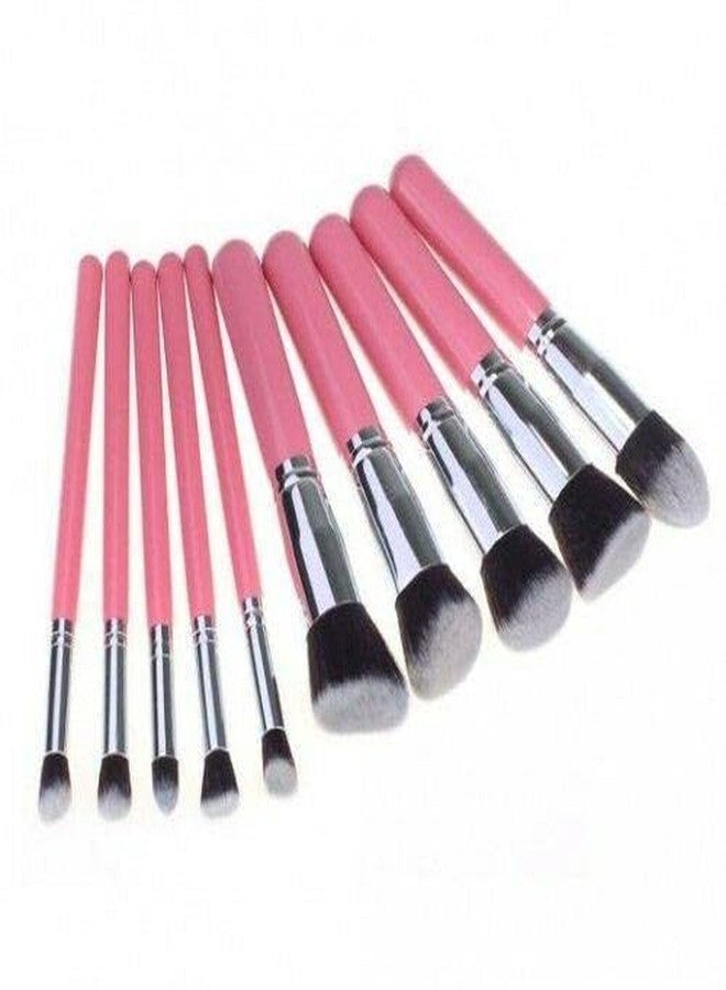 AVTY Professional Makeup Brush Set with Makeup Sponge - 10pcs Brushes + 2pc Sponge - Perfect for Foundation, Eyeliner & Eyeshadow Application - Image 4
