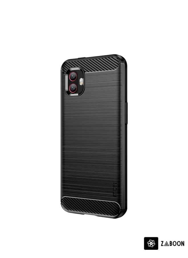 For Samsung Galaxy Xcover6 Pro / Xcover Pro 2 MOFI Gentleness Brushed Carbon Fiber Soft TPU Case(Black)