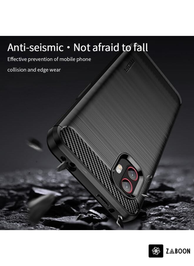 For Samsung Galaxy Xcover6 Pro / Xcover Pro 2 MOFI Gentleness Brushed Carbon Fiber Soft TPU Case(Black)
