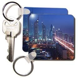 3dRose UAE, Dubai, Emirates, Sheikh Zayed, City skyline-AS44 WBI0133 - Walter Bibikow - Key Chains, 2.25 x 4.5 inches, set of 6 (kc_71153_3) - Image 2
