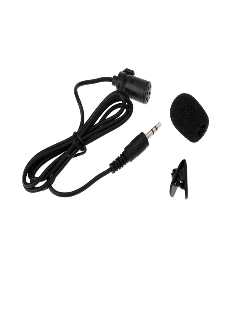Lavalier Clip Metal Stereo Microphone 3.5mm with Collar Clip for Lound Speaker Computer PC Laptop  - Image 1