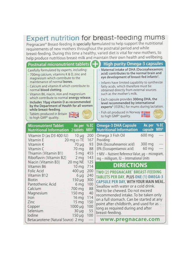 Pregnacare Vitabiotics - Pregnacare - Breast-Feeding - 84 Tablets (Case of 4) - Image 3