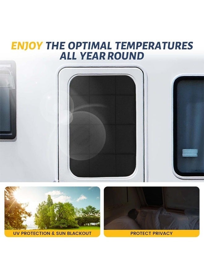 RV Door Window Shade, Foldable Hook and Loop Fastener RV Blackout Window Cover, UV Rays Protection Camper Trailer Door Window Cover, Waterproof Thickened Oxford Fabric, 16 (L) x 25 (W) - Image 3