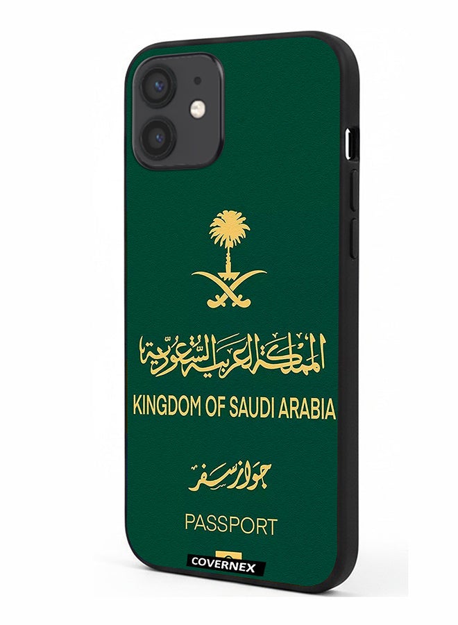 Covernex Apple iPhone 12 Protective Case Cover Printed Featuring Saudi Arabia Passport Inspired Design - Image 1