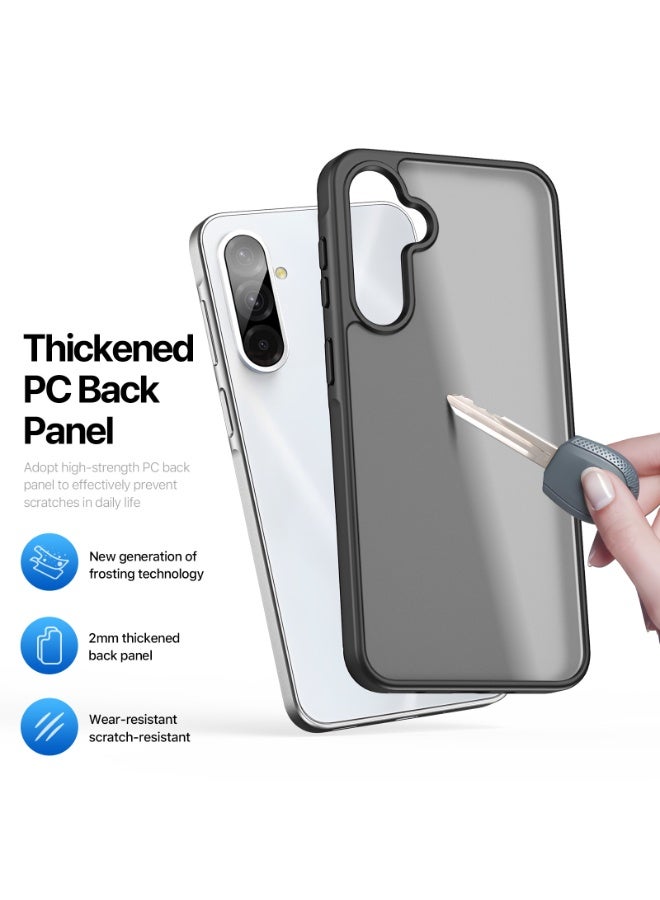 DUX DUCIS Yind Case Anti-Yellowing Matte Clear [Hard PC Back & Soft TPU Bumper]  Shockproof Protective Phone Case Cover compatible with Samsung Galaxy A56/A36  (Black) - Image 3