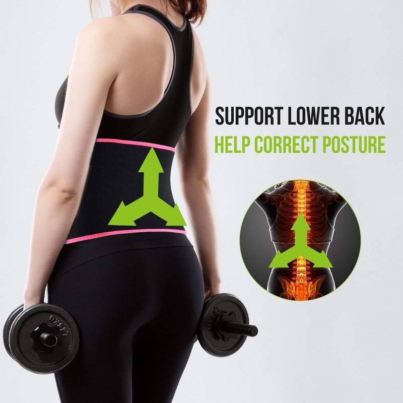 Malan Premium Sweat Belt for Men & Women Fat Burner | Tummy Shaper for Women & Men | Neoprene Waist Trimmer for Weight Loss, Back Support & Posture Correction Belt for Gym, Workout & Fitness Training - Image 5