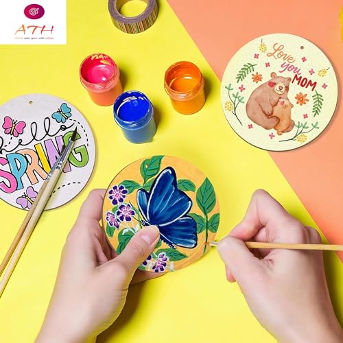 Venuscribe MDF Circles for Craft – 4 Inch Round MDF Boards, 2.5 mm Thick (Pack of 12) | Lightweight Craft Wood Discs for Decoupage, Mandala Painting, Resin Art, Pyrography, Coasters & DIY Decor - Image 5