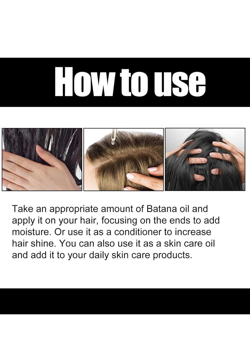 Oil - Batana Oil, Batana Oil Organic for Healthy Hair, Natural Batana Oil for Hair Growth, Enhances Hair & Skin Radiance, Leaves Your Hair Smoother Oil, Promotes Hair Wellness for Men & Women (3pcs) - Image 1