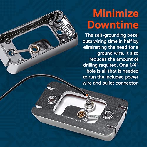 ONLINE LED STORE TRUE MODS 4pc 2.5" Amber + Red LED Trailer Marker Light w/Chrome Bezel [DOT FMVSS 108] [SAE P2PC] [Surface Mount] [Waterproof IP67] Marker Lights for Trailer Truck - Image 4