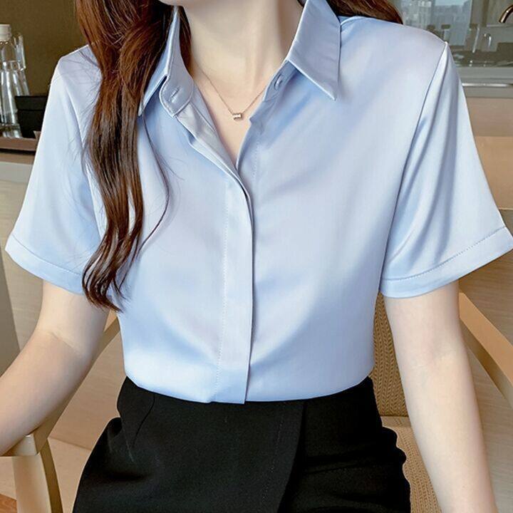 2025 autumn wrinkle-resistant long-sleeved white shirt women's formal college student work uniform thin bottom shirt - Image 1