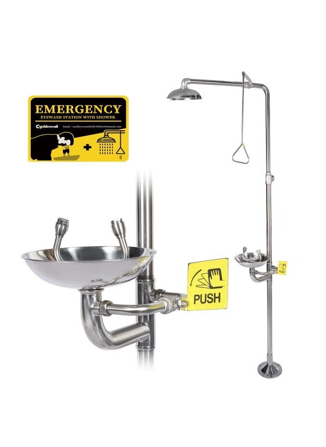 Generic Emergency eye wash station stainless steel  - Image 1
