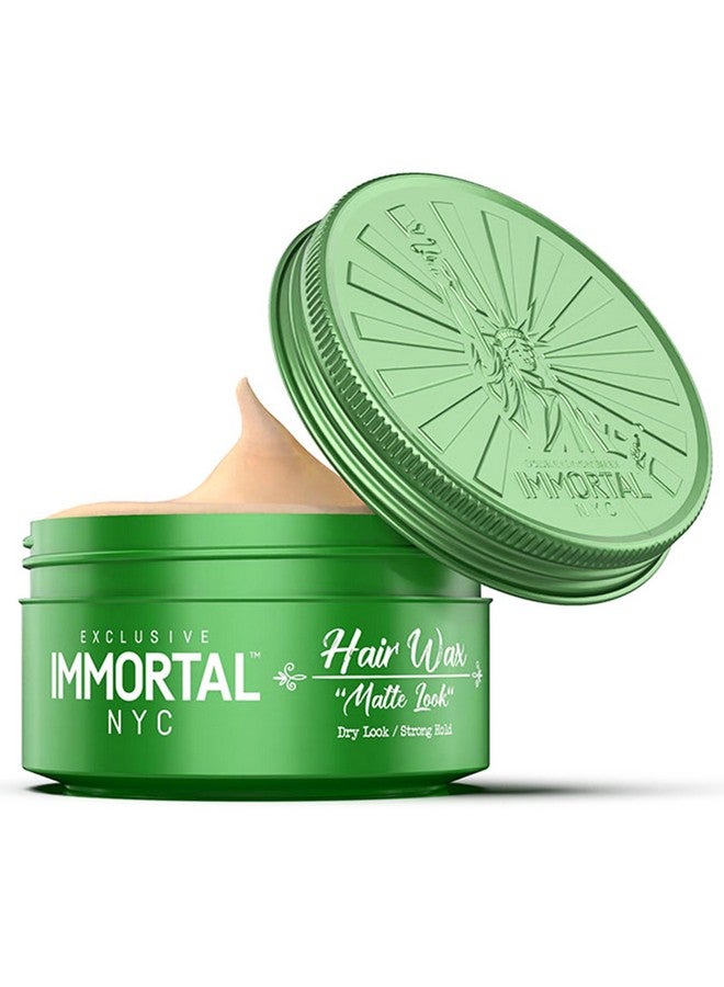 Immortal NYC Matte Look Hair Wax, 1, Provides strong hold, matte finish, natural look, extra volume, all-day control, and washes out easily. - Image 1