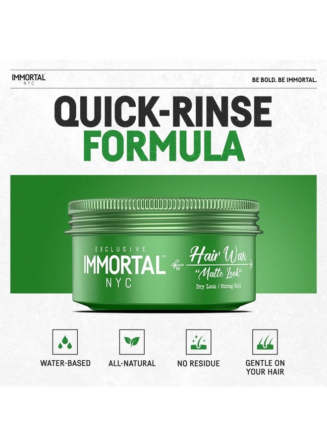 Immortal NYC Matte Look Hair Wax, 1, Provides strong hold, matte finish, natural look, extra volume, all-day control, and washes out easily. - Image 4