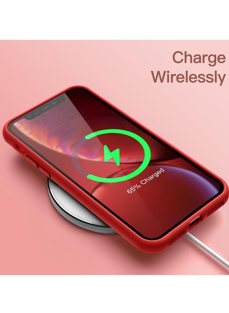 DUSALA iPhone XR Case, Liquid Silicone Phone Case for iPhone XR 6.1 Inch, Colorful Silky-Soft Protective Cover(Red) - Image 5