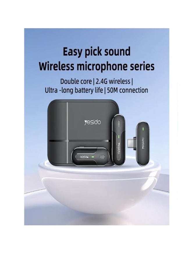 يسيدو-ميكروفون لافالير-عالمي IP6-14- Type_C -ناقل حركة 50 متر-KR17 - Image 2