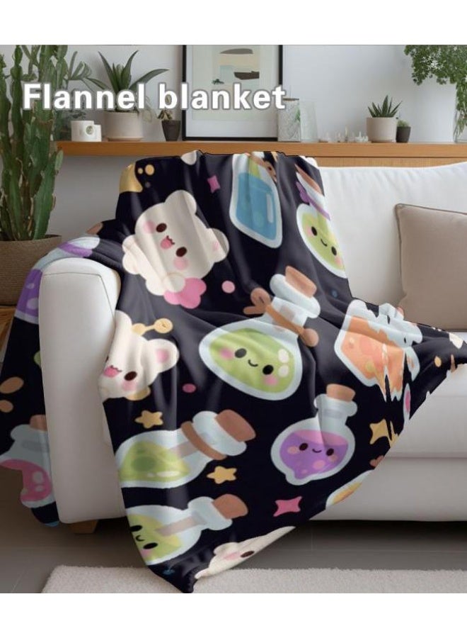 عام بطانية رقيقة من الفانيلا الكرتونية للأطفال أو الطلاب (دافئة ومريحة ومناسبة للنوم والألعاب) 100 سم * 150 سم - 797 - Image 4