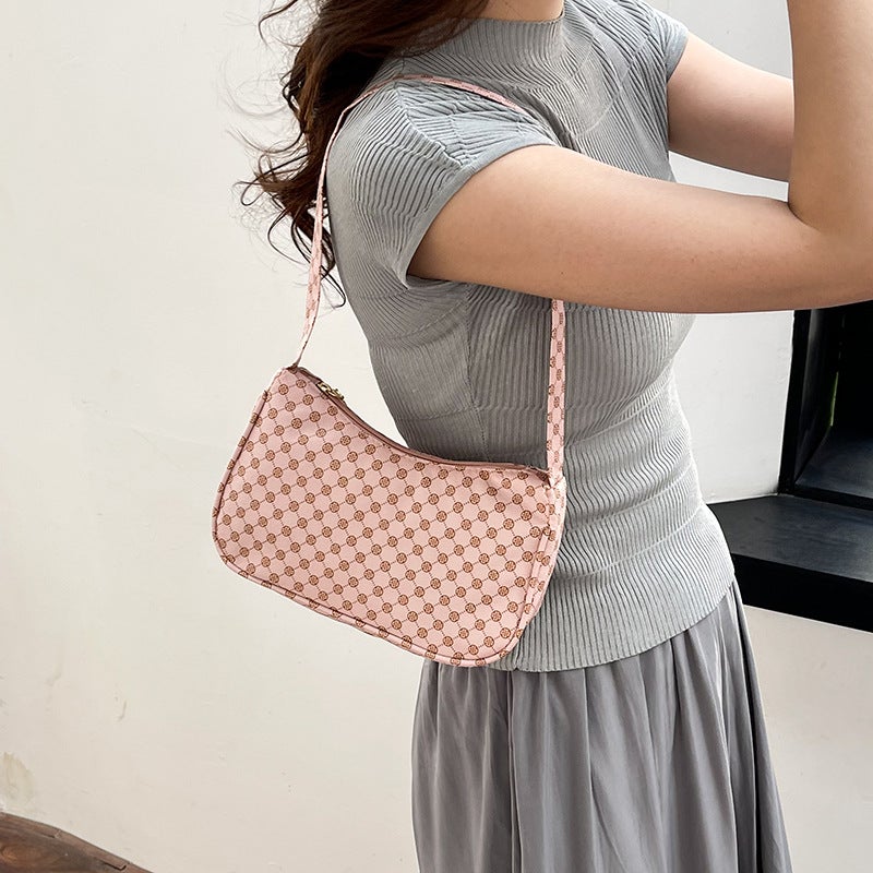 New Retro Printed Underarm Bag Online Popular Crossbody Bag Houndstooth High-Grade Polka Dot Shoulder Bag - Image 3