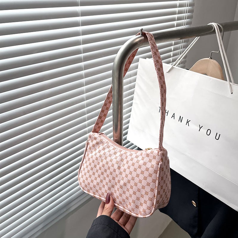 New Retro Printed Underarm Bag Online Popular Crossbody Bag Houndstooth High-Grade Polka Dot Shoulder Bag - Image 1
