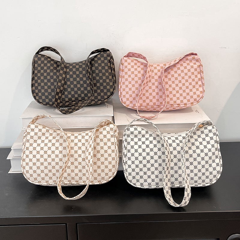 New Retro Printed Underarm Bag Online Popular Crossbody Bag Houndstooth High-Grade Polka Dot Shoulder Bag - Image 5