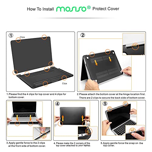 MOSISO Compatible with MacBook Pro 13 inch Case M2 2025, 2024, 2023, 2022-2016 A2338 M1 A2251 A2289 A2159 A1989 A1708 A1706, Plastic Hard Shell&Keyboard Cover&Screen Film&Storage Bag, Chalk Pink - Image 3