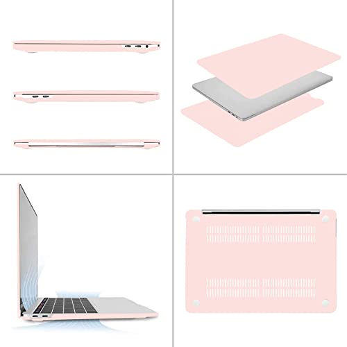 MOSISO Compatible with MacBook Pro 13 inch Case M2 2025, 2024, 2023, 2022-2016 A2338 M1 A2251 A2289 A2159 A1989 A1708 A1706, Plastic Hard Shell&Keyboard Cover&Screen Film&Storage Bag, Chalk Pink - Image 5