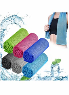 Y&D Cooling Towels 6 Pack Ice Towel 30 * 80 cm Mesh Soft Breathable Chilly for Neck Microfiber Yoga Golf Sport Running Gym Workout Camping Fitness  - Image 1