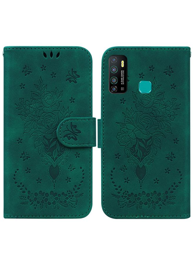 اس-توب جراب لهاتف Infinix Hot 9 X655C / Note 7 Lite، جراب جلدي منقوش بنقشة فراشة وردية - Image 1