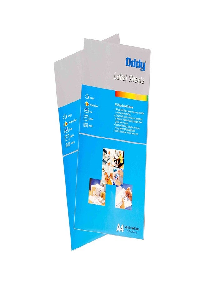 Oddy A4 Paper Label Stickers for Laser & Inkjet Printers | 56 Labels per Sheet - Pack of 100 Sheets | for Shipping, Address, Folders, Industrial use - Image 3