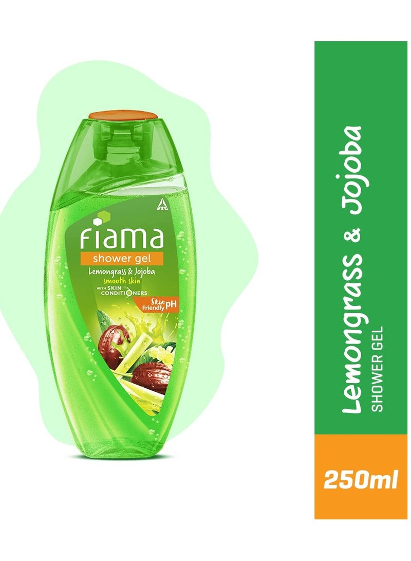 فياما جل الاستحمام فيماما، غسول الجسم بعشب الليمون والجوجوبا مع مرطبات البشرة للحصول على بشرة ناعمة، - Image 3
