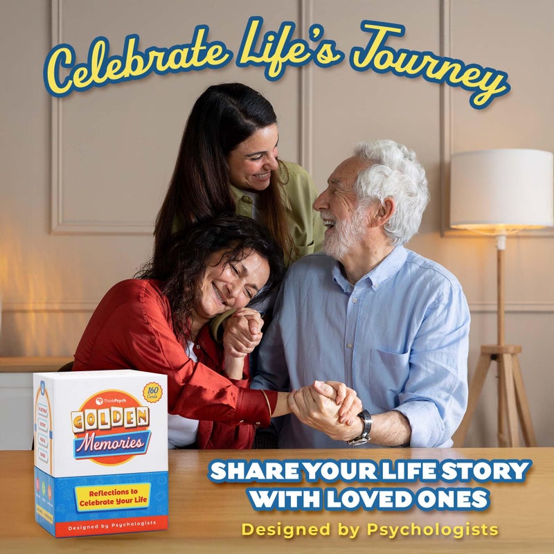 ThinkPsych Golden Memories - Conversation & Memory Game for Seniors | 160 Topics | Reminiscence Therapy | Dementia Activities for Seniors & Alzheimer Support - Image 2