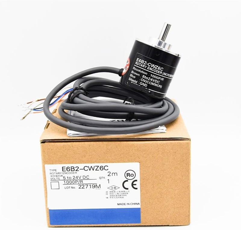Rotary Encoder, Optical Encoder E6B2-CWZ6C-1024P/R 10 20 60 360 1024 2500 5-24v Photoelectric Rotary Incremental Encoder(10PR) - Image 4