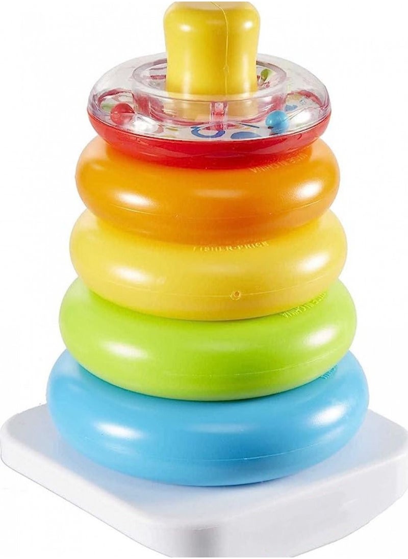 null - Baby Stacking Toy Rock A Stack, Obesity Base With 5 Colorful Rings - Image 1