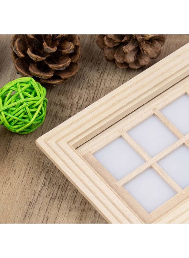AUEAR , 1:12 Dollhouse Miniature Furniture Unpaint Wooden Doors for DIY Scene Doll Home Craft (14 Panel) - Image 5