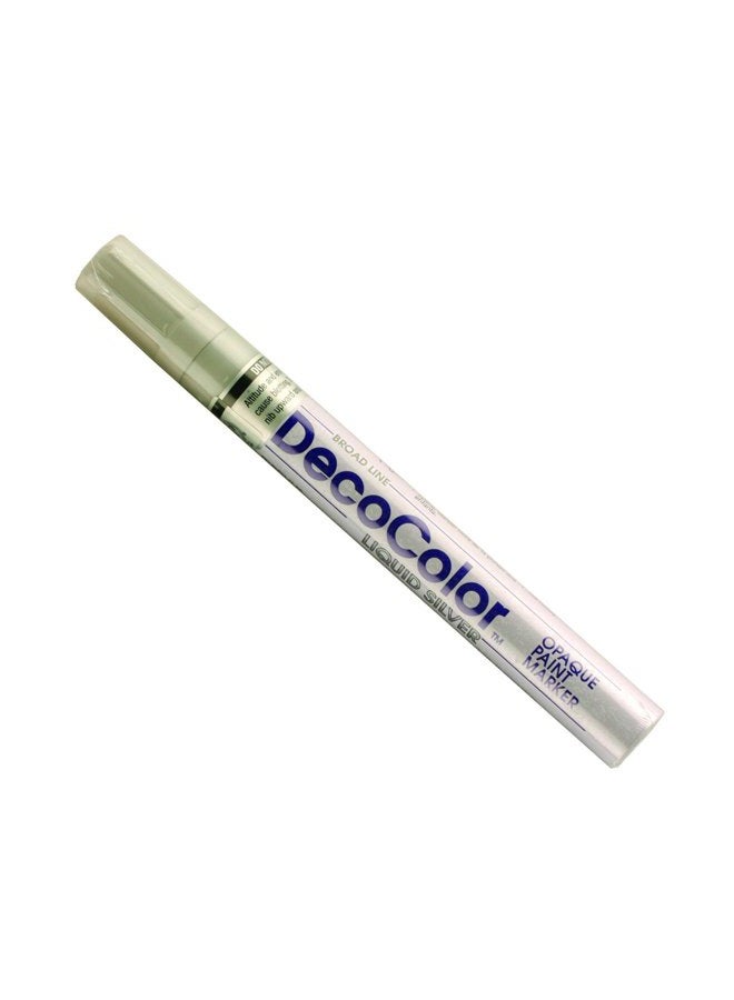 UCHIDA 300-C-SLV Marvy Deco Color Broad Point Paint Marker, Silver, 1 Count (Pack of 1)