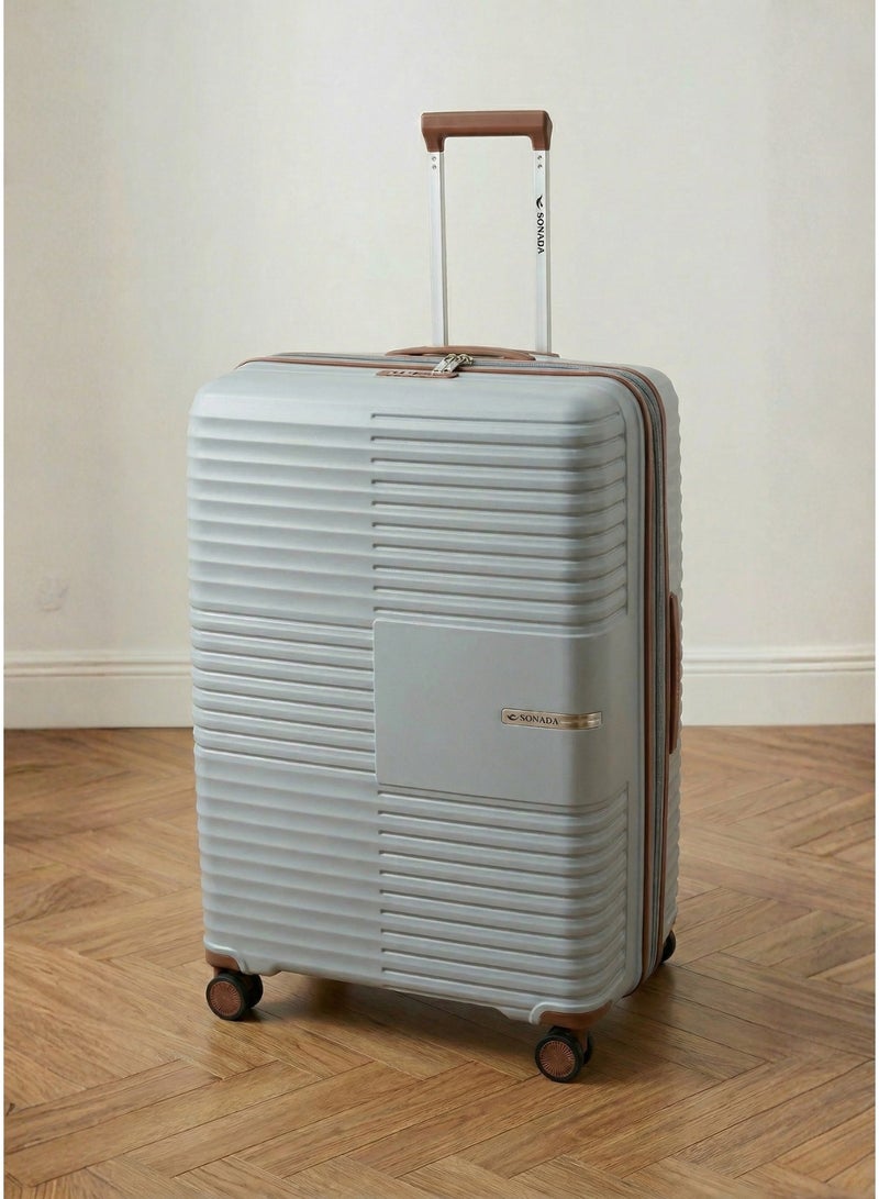 سونادا طقم حقائب سفر 3 قطع - بولي بروبيلين غير قابل للكسر، قفل TSA، عجلات مزدوجة صامتة 360 درجة وقابلة للتوسيع - Image 2