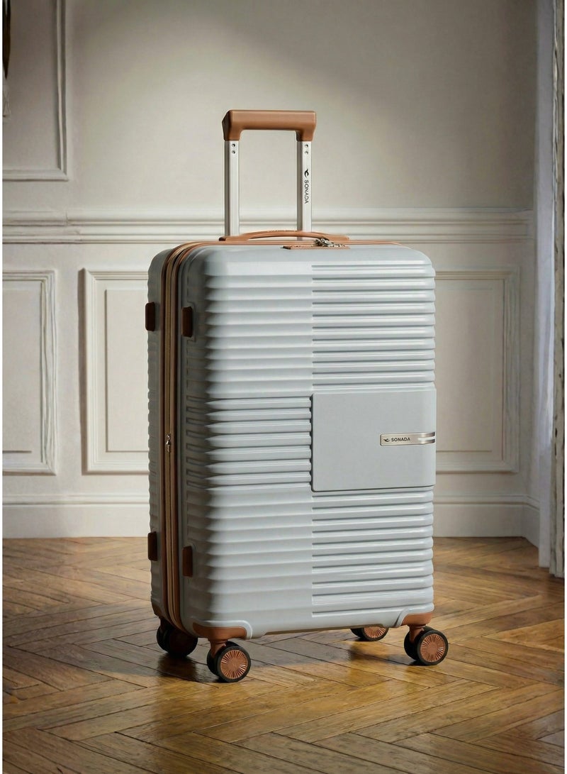 سونادا طقم حقائب سفر 3 قطع - بولي بروبيلين غير قابل للكسر، قفل TSA، عجلات مزدوجة صامتة 360 درجة وقابلة للتوسيع - Image 3