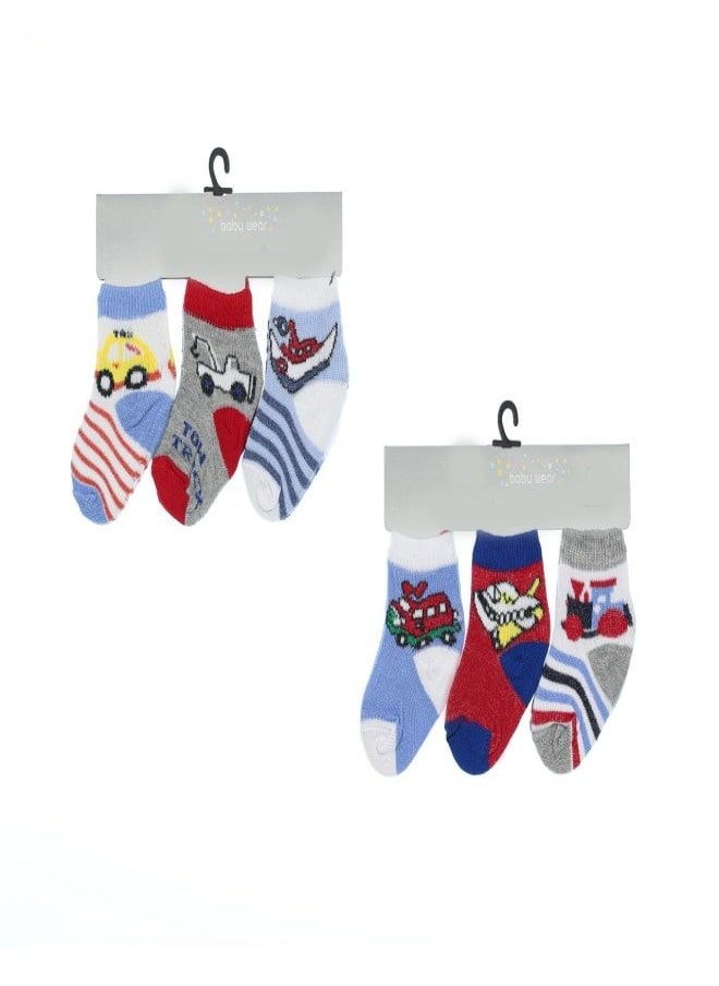 Fatah - Bundle Of 6 Soft Cotton Socks For Baby Boys - Image 1
