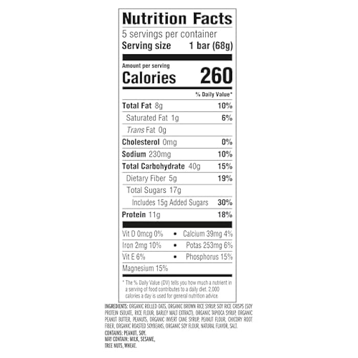 CLIF BAR - Energy Protein Bars - Crunchy Peanut Butter - Made with Organic Oats - Energy Bars - Non-GMO - (5 Pack) - Image 2