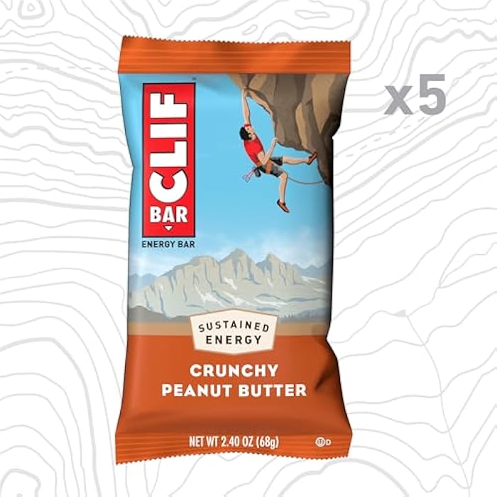 CLIF BAR - Energy Protein Bars - Crunchy Peanut Butter - Made with Organic Oats - Energy Bars - Non-GMO - (5 Pack) - Image 4