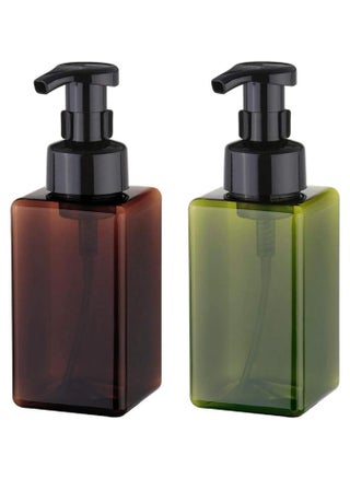 2 Pcs 450ml Foaming Soap Dispenser, Refillable Pump Bottles (Brown & Green) - pzsku/ZA3F56521F5943FE765B8Z/45/_/1733478365/2f270c3c-bb57-4794-aa4f-ba9d244b1973