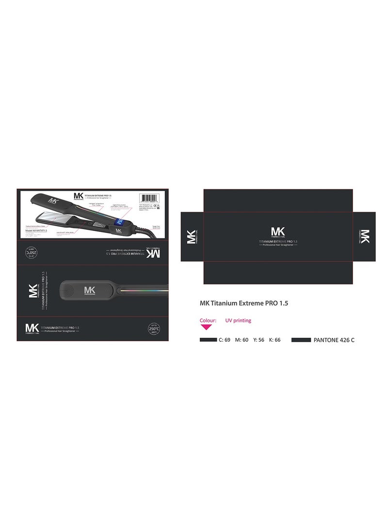 Majestic Keratin MK Titanium Extreme Pro Hair Straightener 1.5 inch  - Image 5