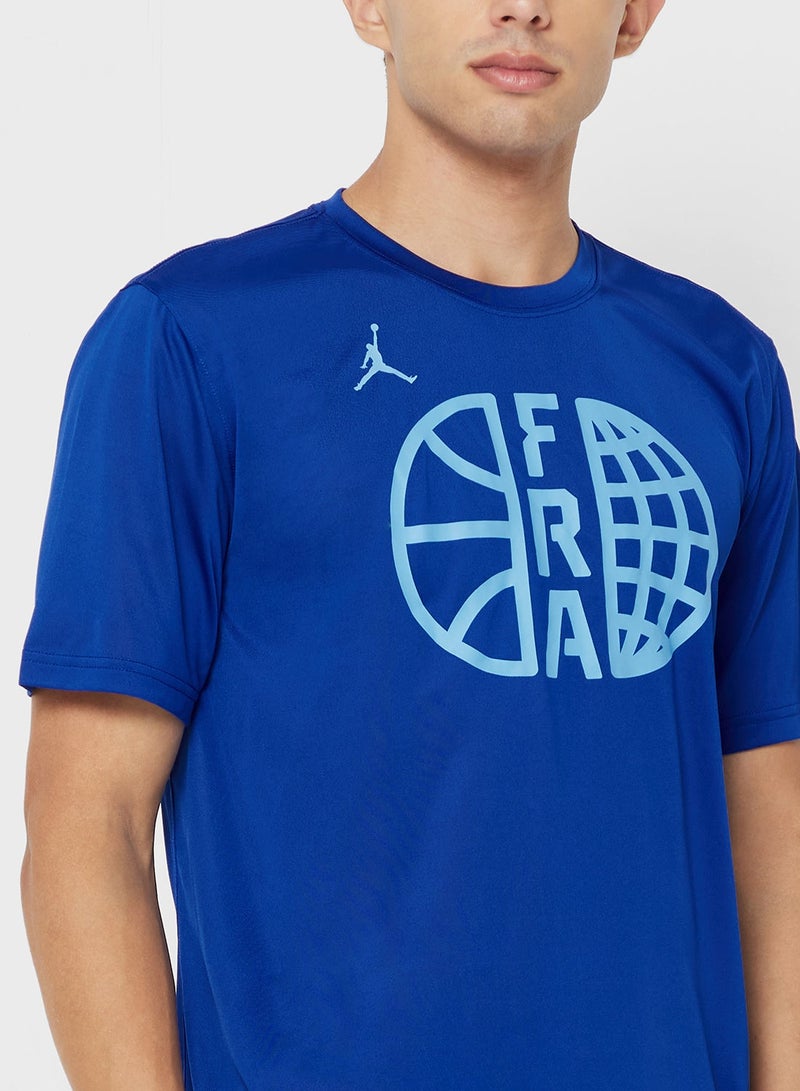 Nike France 2024 Short Sleeve Practice T-Shirt - Image 3