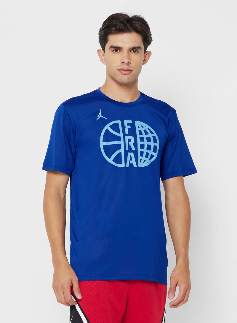 Nike France 2024 Short Sleeve Practice T-Shirt - Image 1