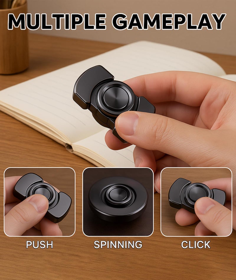 Indusoire Focus Enhancement and Relaxation Black Stress Relief Toys，Fidget Slider for Stress Relief, Adults with Smooth Quiet Operation Ideal - Image 5
