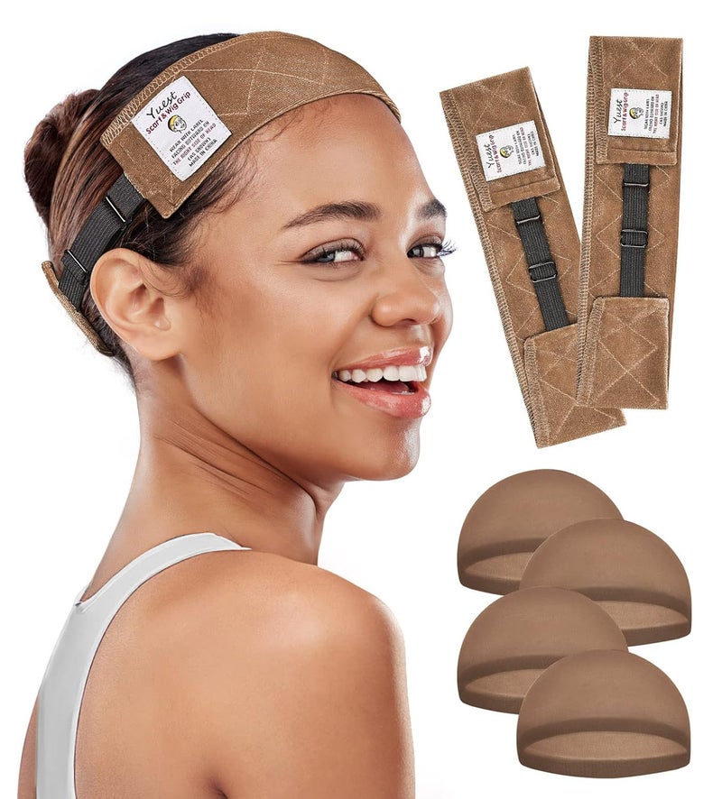 Wig Grip Wig Bands for Keeping Wigs in Place Velvet Wig Grips Headband No Slip Wig Gripper 2 Pcs